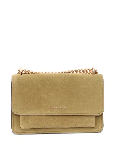 Michael Michael Kors Large Claire Suede Shoulder Bag In Brown