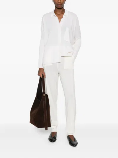 Gotha Cashmere Drawstring Trousers In White