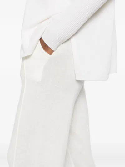 Gotha Cashmere Drawstring Trousers In White