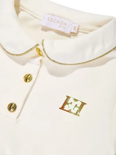 Escada Graphic-print Polo Dress In White