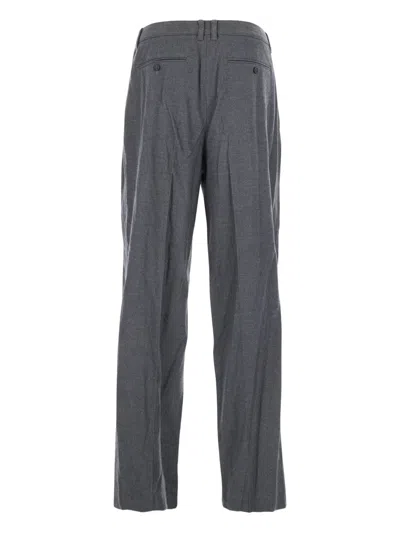 Dunst Pleated-front Trousers In Gray