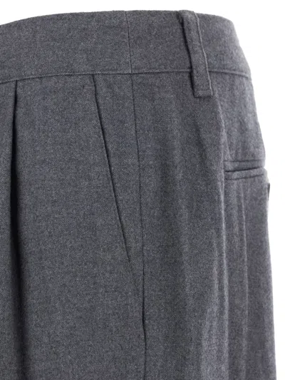 Dunst Pleated-front Trousers In Gray