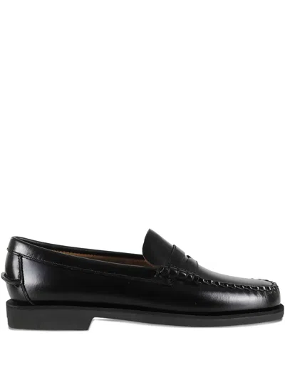 Sebago Classic Dan Leather Loafers In Black