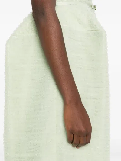 Viktor & Rolf Ruffled Maxi Dress In Green