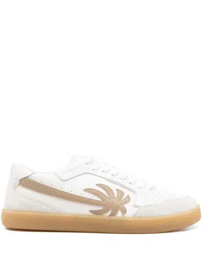 Palm Angels Sneakers Low-top New Palm 1 In Leather In White