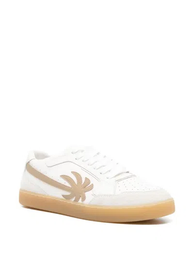 Palm Angels Sneakers Low-top New Palm 1 In Leather In White