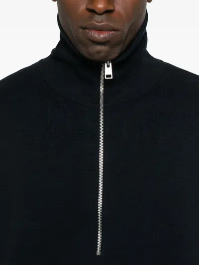 拉链领针织毛衣