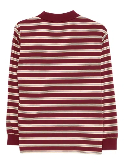 Dunst Bordeaux Sweater With All-over Striped Motif And Front Logo In Cotton Woman In Multi