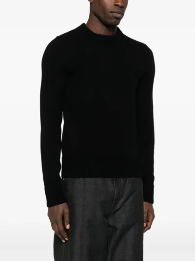 Sacai Round-neck Sweater In Black
