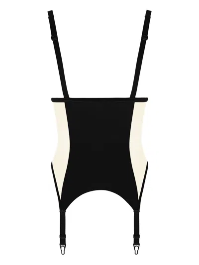 Maison Close Open-bust Bodysuit In Black