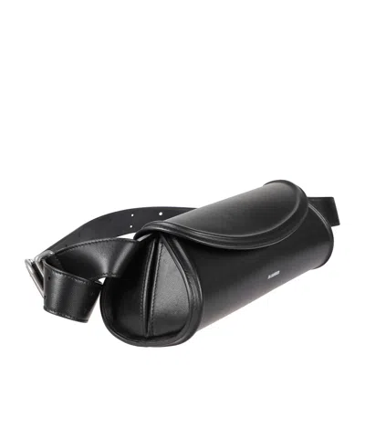 Jil Sander Cylindrical Shoulder Bag In Black
