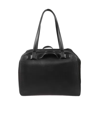 Jil Sander Leather Top-handle Tote Bag In Black