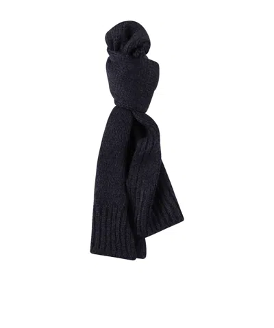 Jil Sander Knitted Scarf In Black