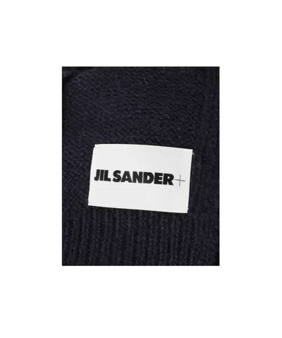 Jil Sander Knitted Scarf In Black
