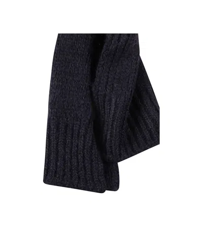Jil Sander Knitted Scarf In Black
