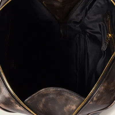 Miu Miu Beau Vintage-effect Nappa Leather Bags In Brown