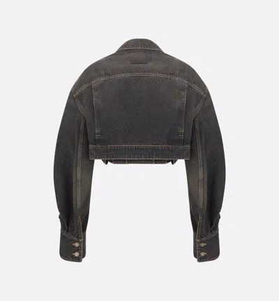 Dior Women Denim Jacket With Bustier Detail In Black
