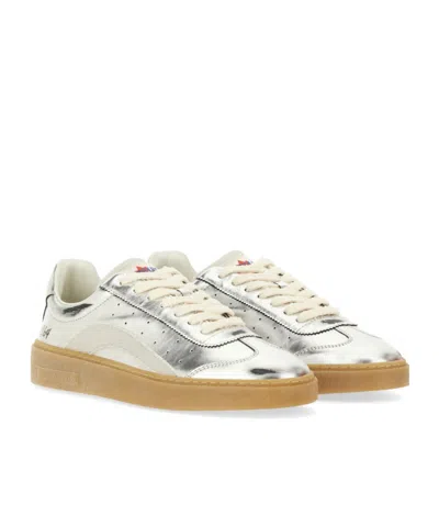 Dsquared2 Leather Sneaker In White
