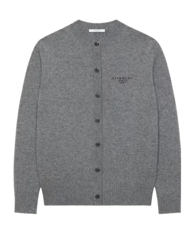 Givenchy Cardigan In Wool And Cashmere In Gray