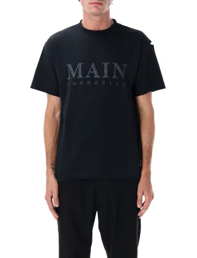 Balenciaga Black Faded Regular Fit Logo T-shirt In Black