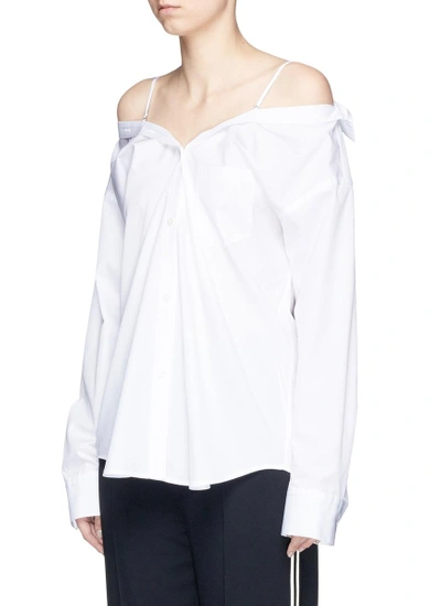 Shop Theory 'tamalee' Off-shoulder Cotton Shirt