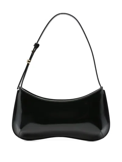 Jacquemus Versatile Shoulder Bag Adjustable Strap Smooth Finish In Black