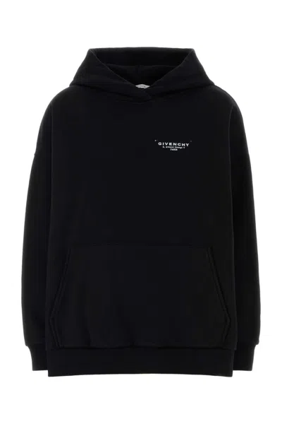 Givenchy Oversized Hooded Sweatshirt Kangaroo Pocket In Black