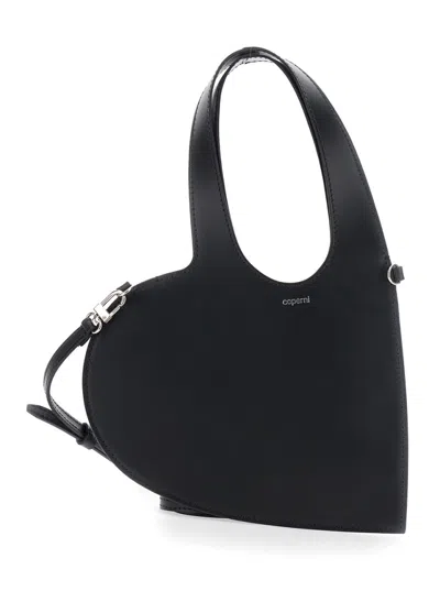 Coperni Baby Heart Leather Crossbody Bag In Black