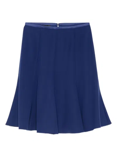 Emporio Armani Short Skirt In Blue