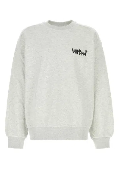 Carhartt Wip Light Grey Cotton Blend Wiptopia Sweatshirt In Neutral