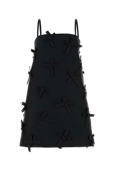 Jil Sander A-line Mini Dress Featuring Spaghetti Straps In Black