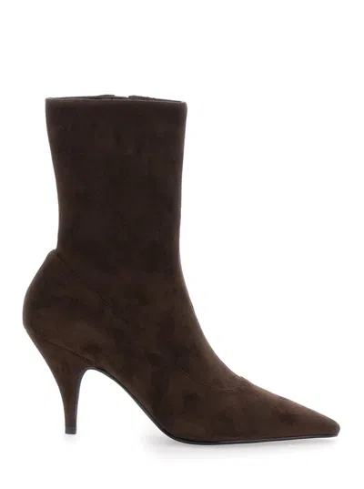 Jeffrey Campbell Pointed-toe Ankle Boots In Brown