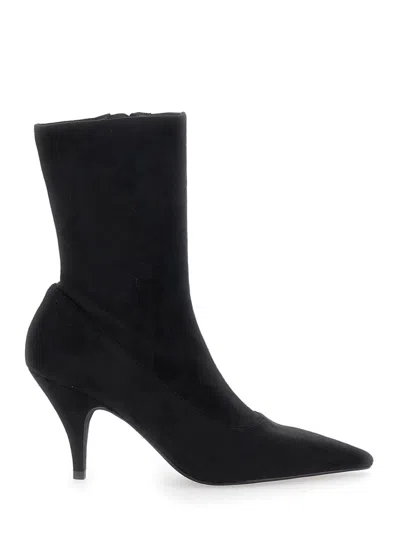 Jeffrey Campbell Pointed-toe Suede Boots In Black