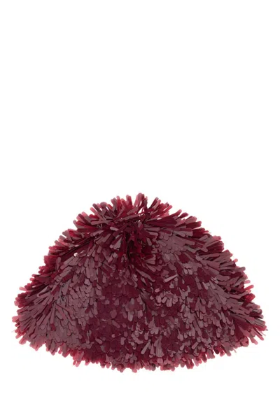 Alanui Bordeaux Polyvinyle Blend Sunset On Manhattan Beanie Hat In Red