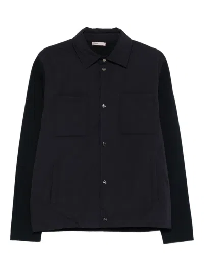 Herno Tailored Jacket With Chest Pockets And Long Sleeves In Black