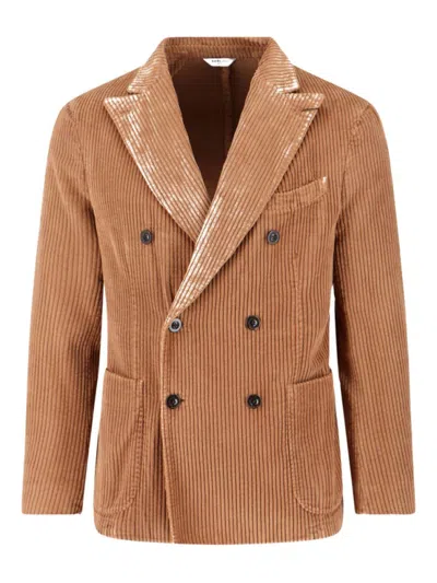 Boglioli Terracotta Brown Double-breasted Jacket In Brown