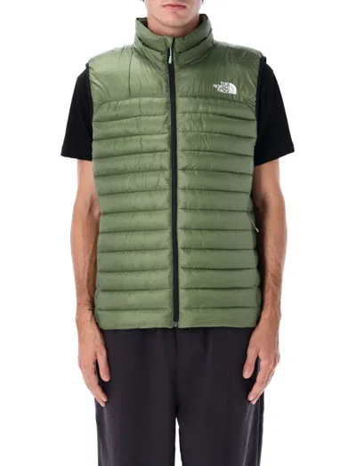 The North Face Men Green Logo Puffer Vest, Xl Luxury Jackets For Men Darveys In Green