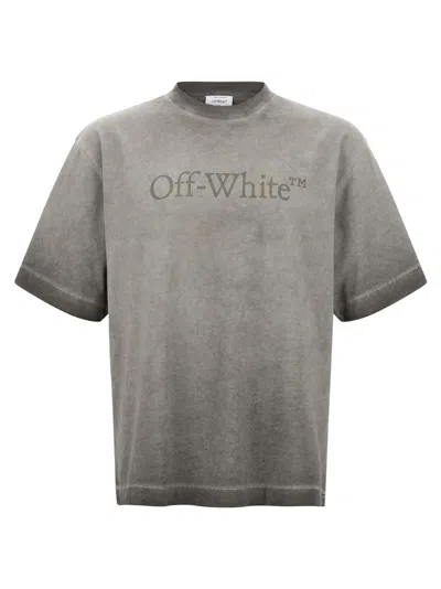 Off-white T-shirt With Logo In Gray