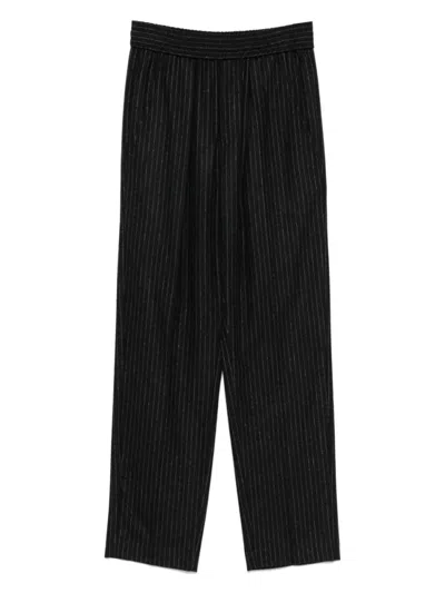 Isabel Marant Embroidered Wool Blend Lisetta Pant In Black
