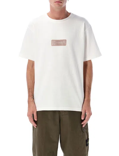 Stone Island Raw Beauty Recycled Cotton Archive Print T-shirt In White