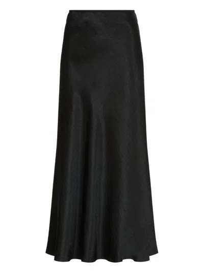 Maison Margiela Long Flared Skirt In Black