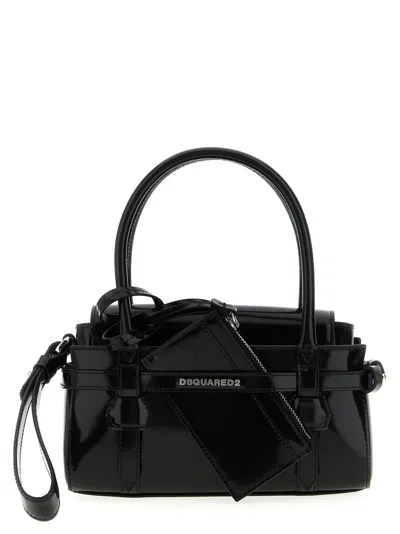 Dsquared2 Mini Handbag Featuring Detachable Strap In Black