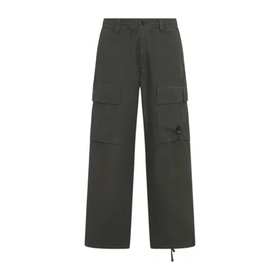 C.p. Company Cargo Trousers With Distinctive Lens Detail And Adjustable Hem In Green
