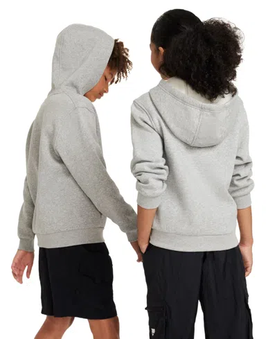 Nike Big Kids Sportswear Club Fleece Full-zip Hoodie In Gray