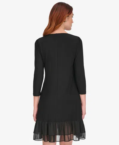 Tommy Hilfiger Petite Jersey Shift Dress In Black