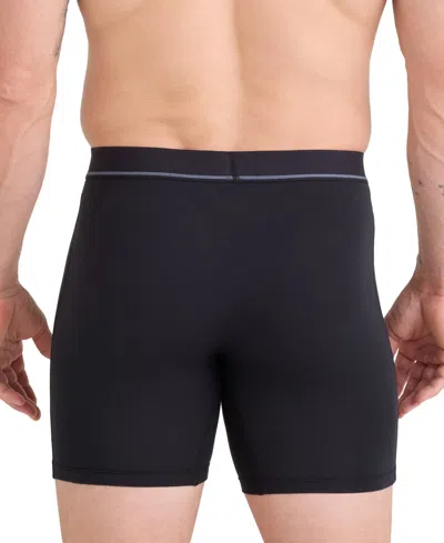 Saxx Essential Cotton Boxer Briefs, Pack Of 3 In Black