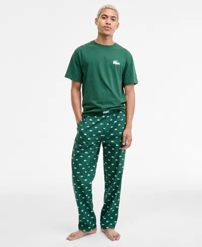 Lacoste Men's Loungewear Sleep T-shirt In Green
