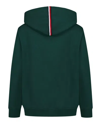 Tommy Hilfiger Toddler And Little Boys Essential Logo Embroidered Soft Fleece Hoodie In Green