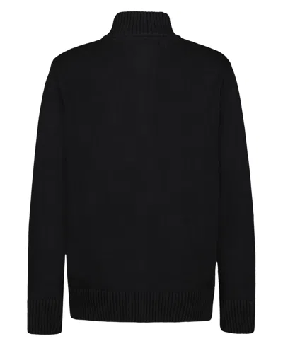 Tommy Hilfiger Quarter-zip Sweatshirt In Black