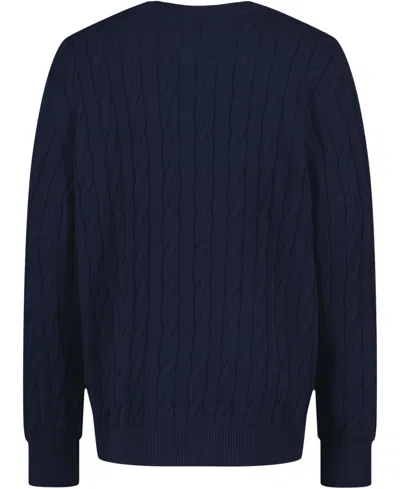 Tommy Hilfiger Boys 8-20 Crewneck Cable Knit Sweater In Blue